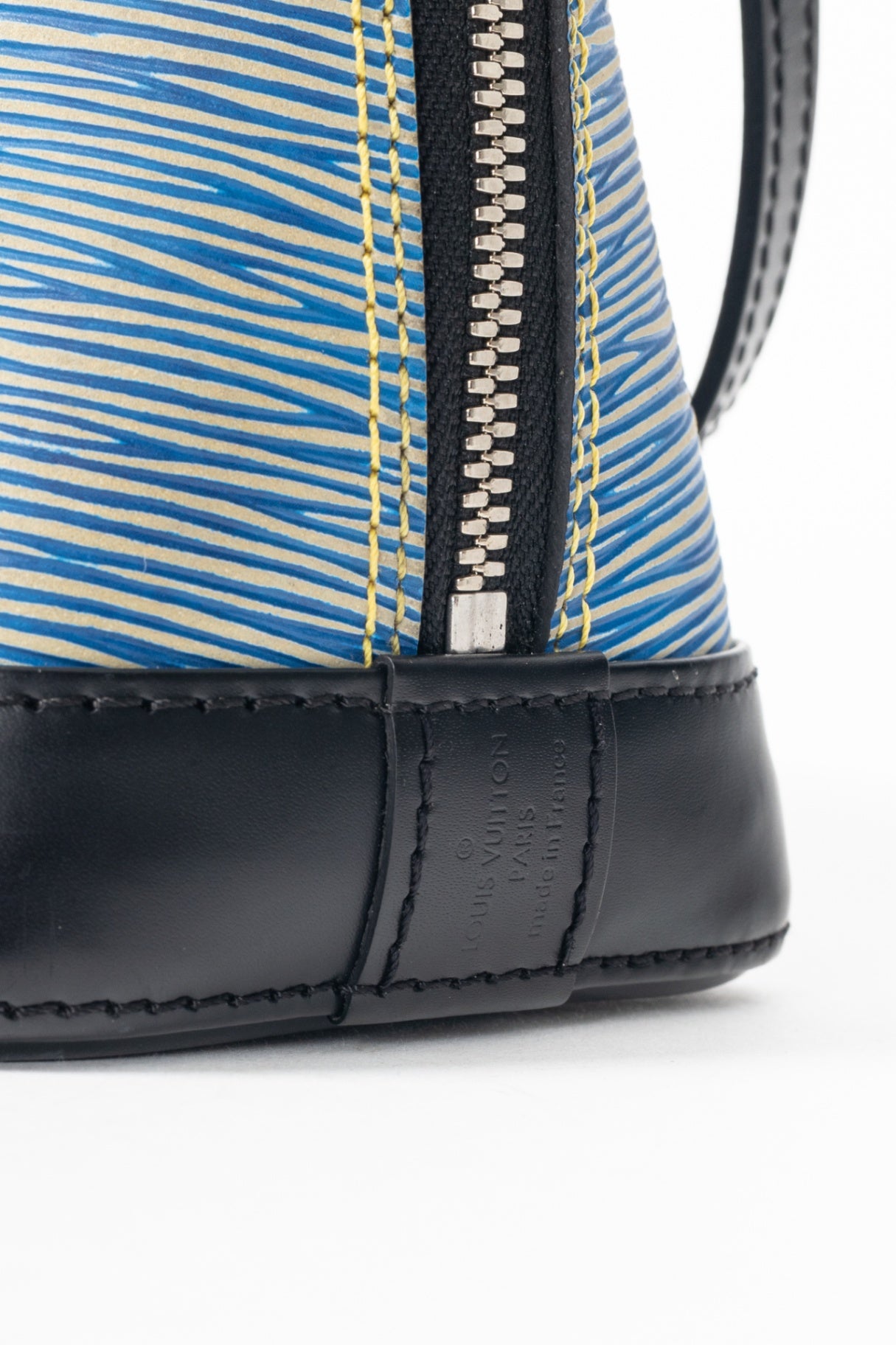 Alma BB Denim Epi Leather Tote