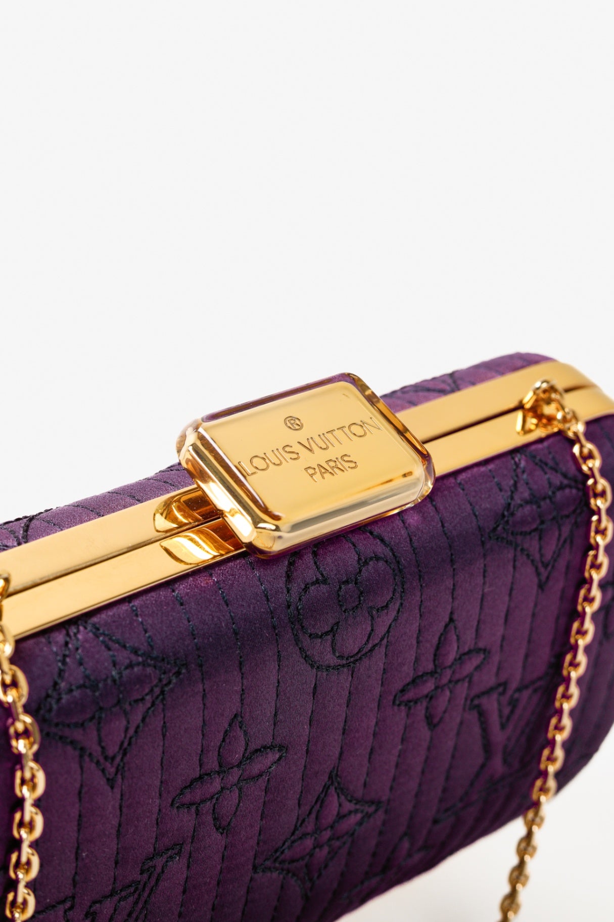 Minaudière Plum Monogram Motard Clutch