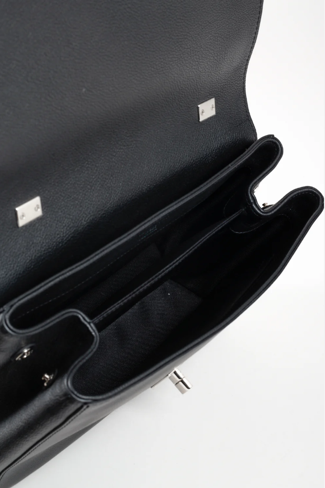 Black Python & Calfskin Lockme II Bag
