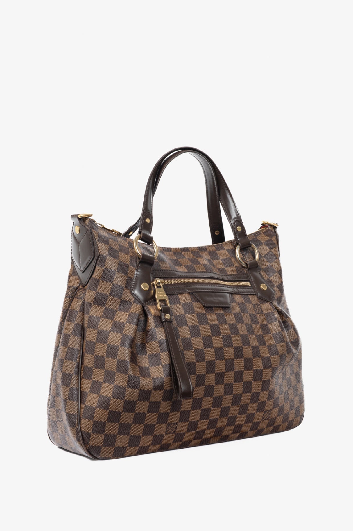 Evora MM Damier Ebene Coated Canvas Handbag