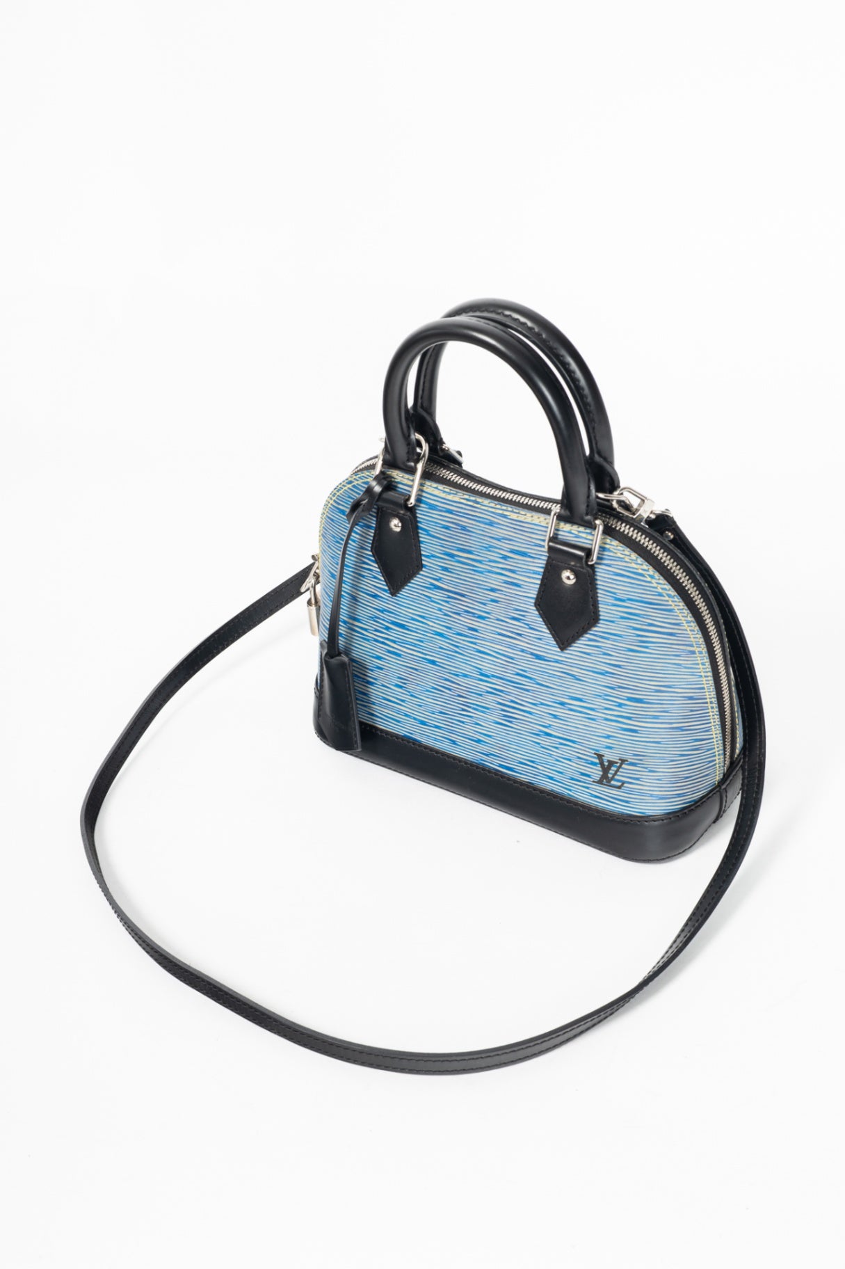 Alma BB Denim Epi Leather Tote