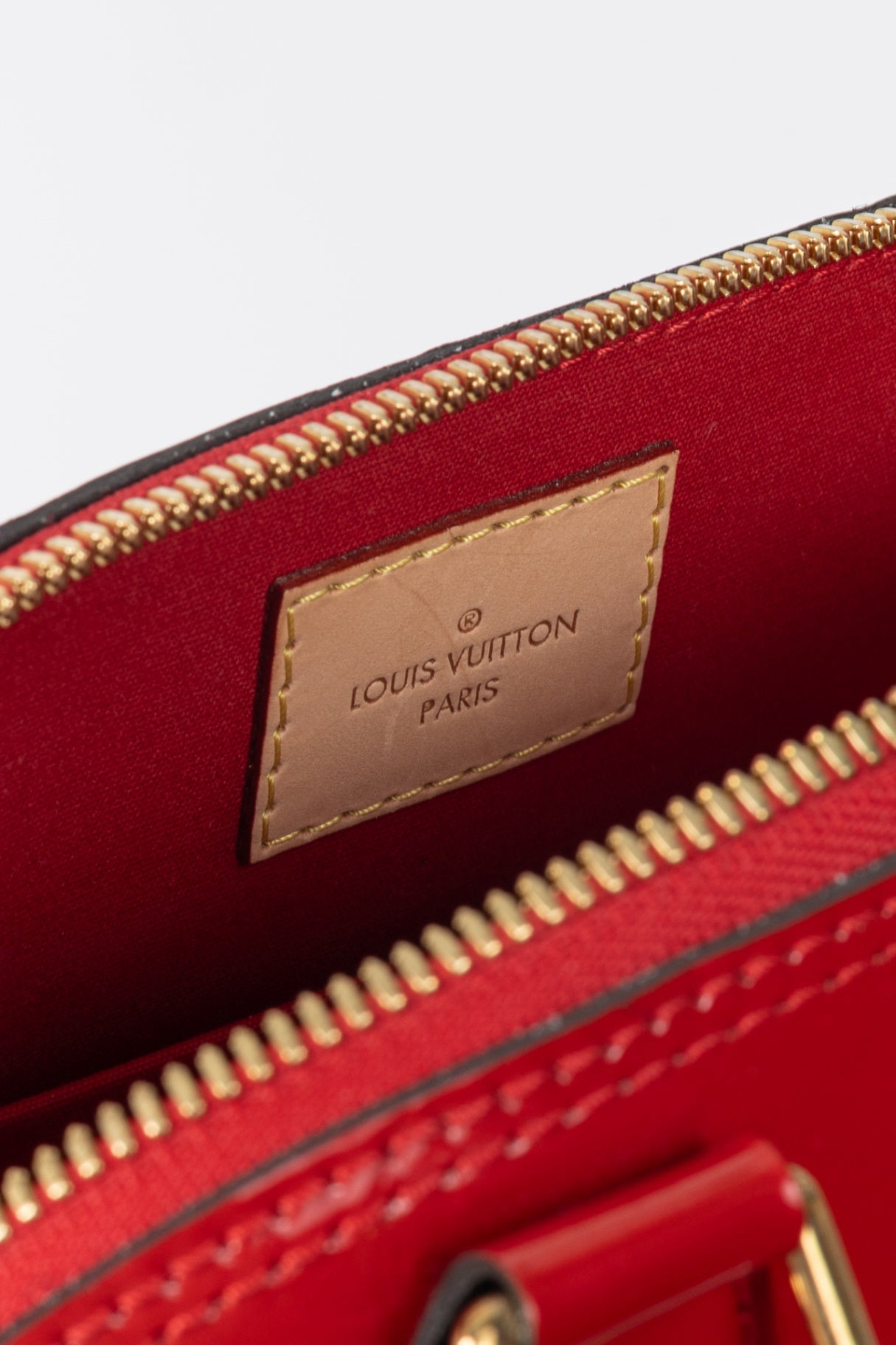Alma BB Cerise Monogram Vernis Tote