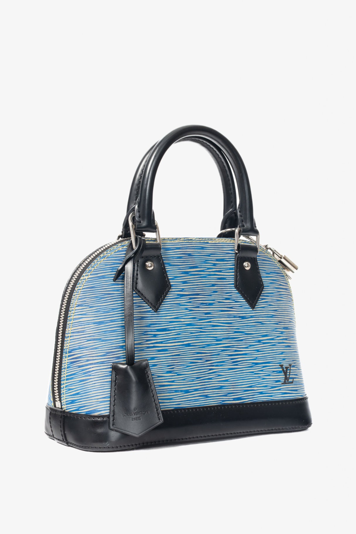 Alma BB Denim Epi Leather Tote