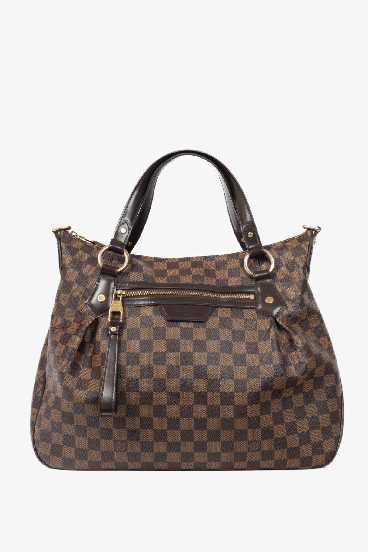 Evora MM Damier Ebene Coated Canvas Handbag