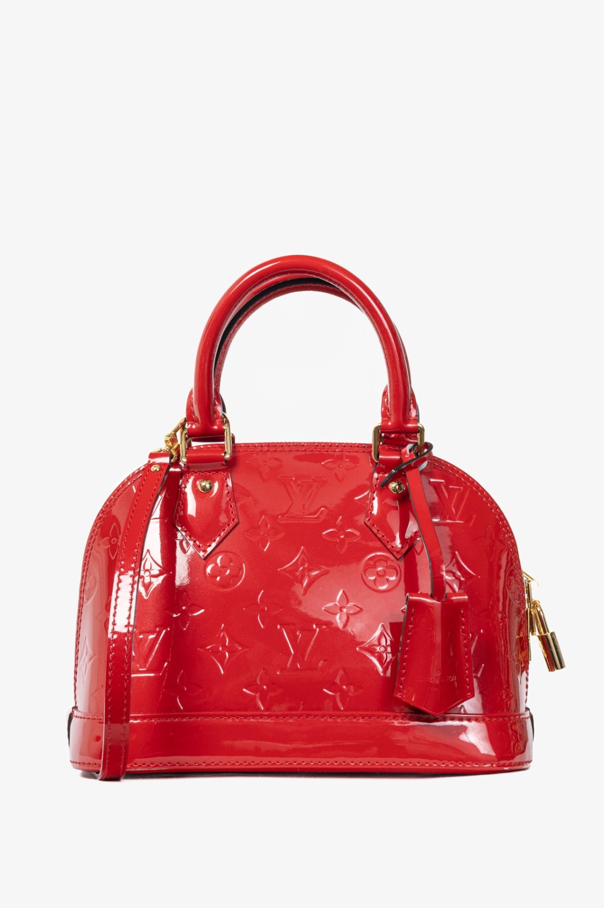 Alma BB Cerise Monogram Vernis Tote