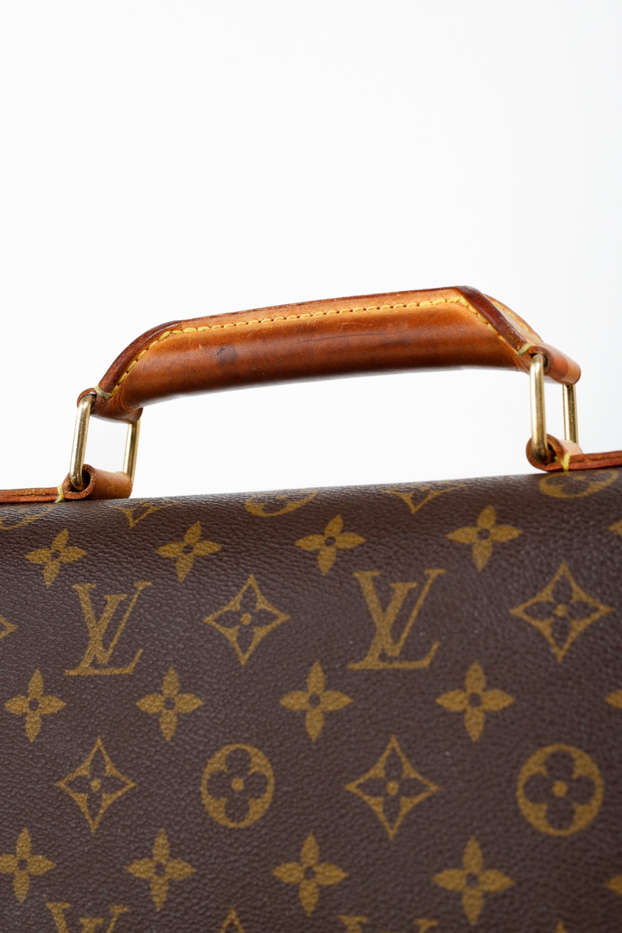 Vintage Brown Monogram Canvas Briefcase