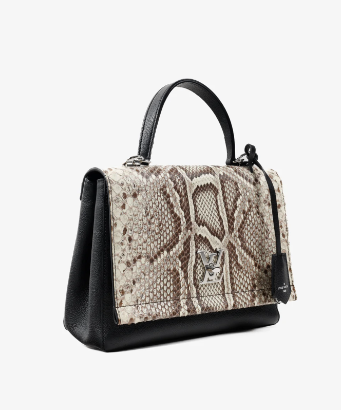 Black Python & Calfskin Lockme II Bag