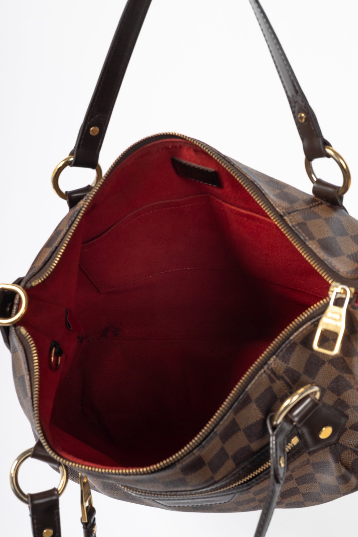 Evora MM Damier Ebene Coated Canvas Handbag