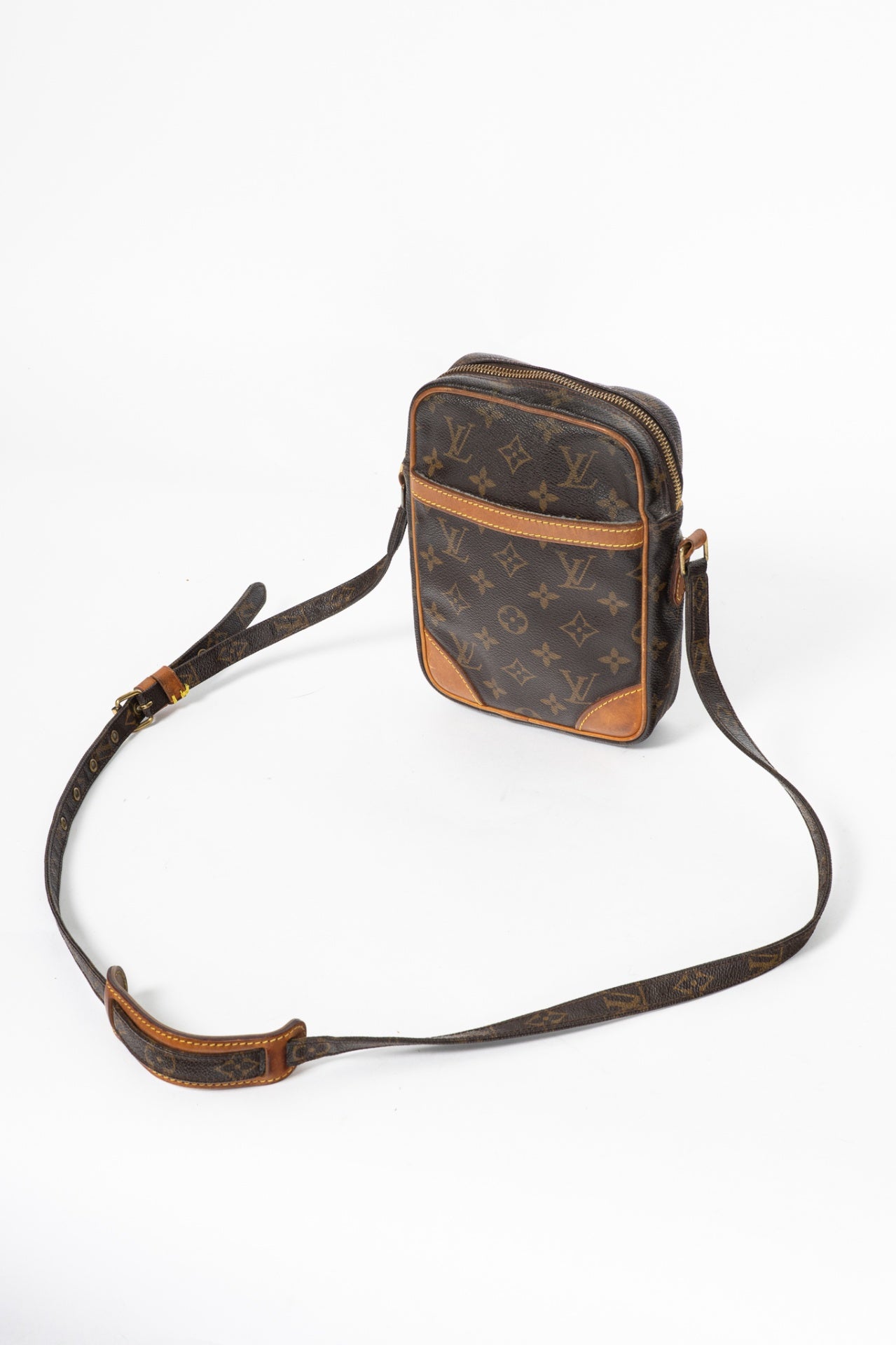 Danube Monogram Canvas & Leather-Trim Crossbody