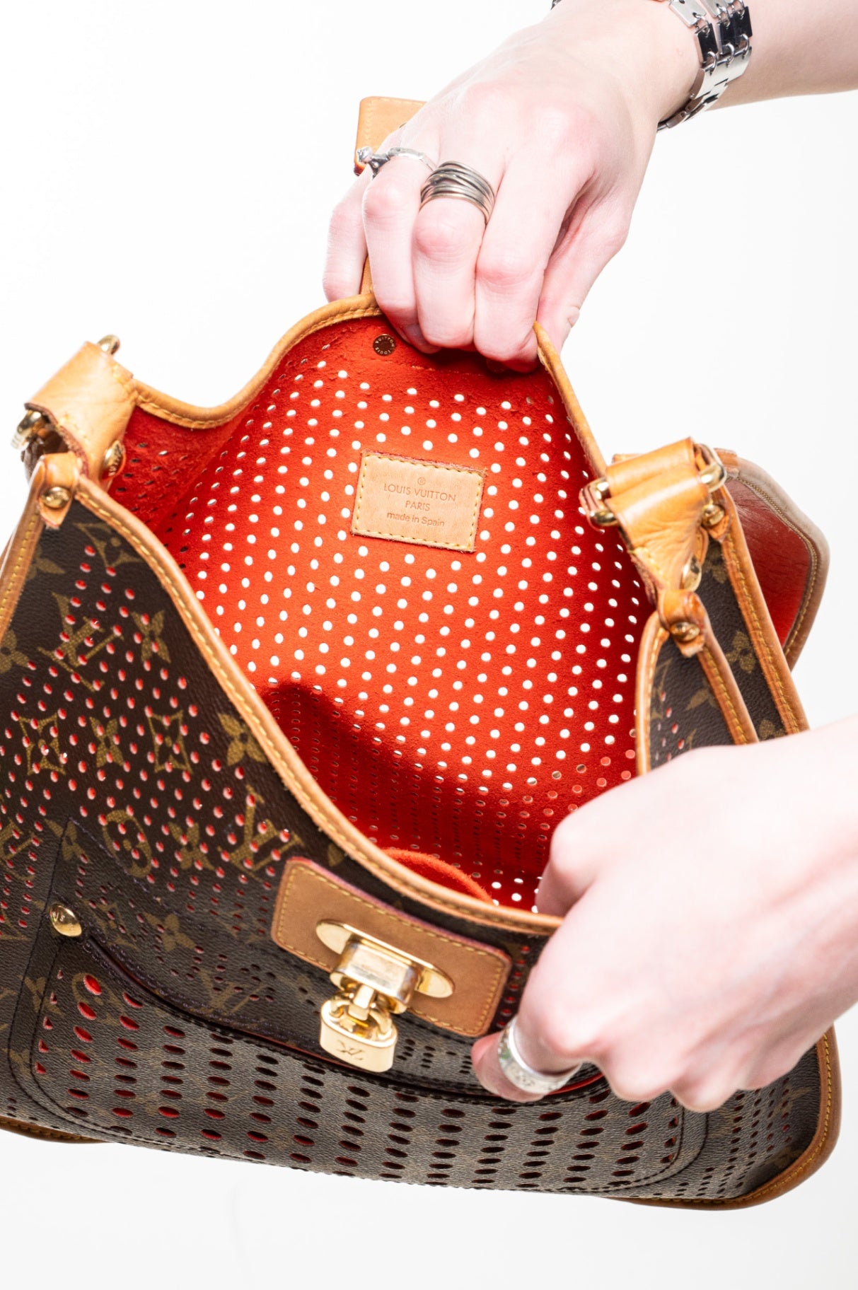 Monogram & Orange Musette Crossbody Bag