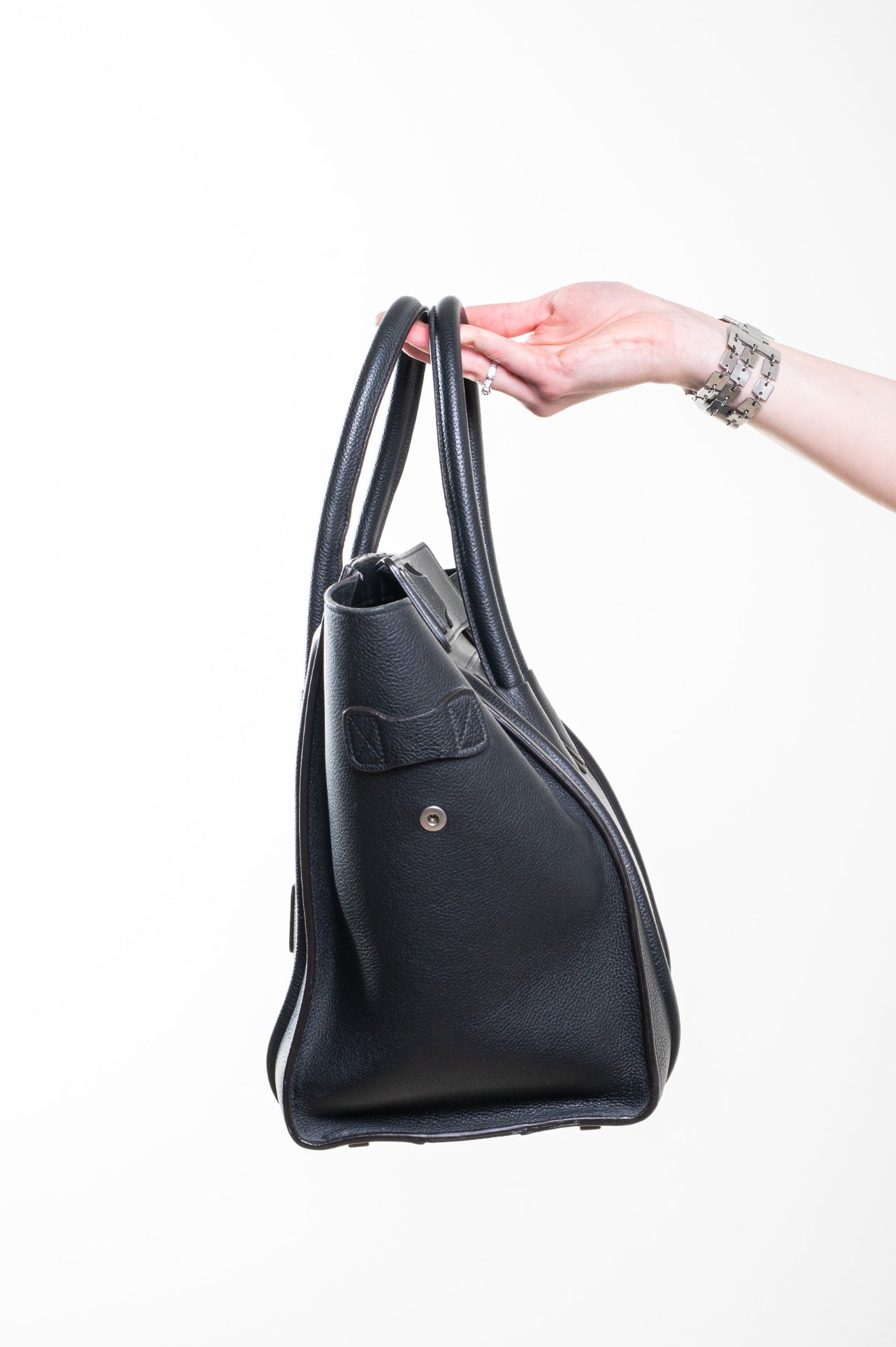 Black Mini Luggage Tote Bag