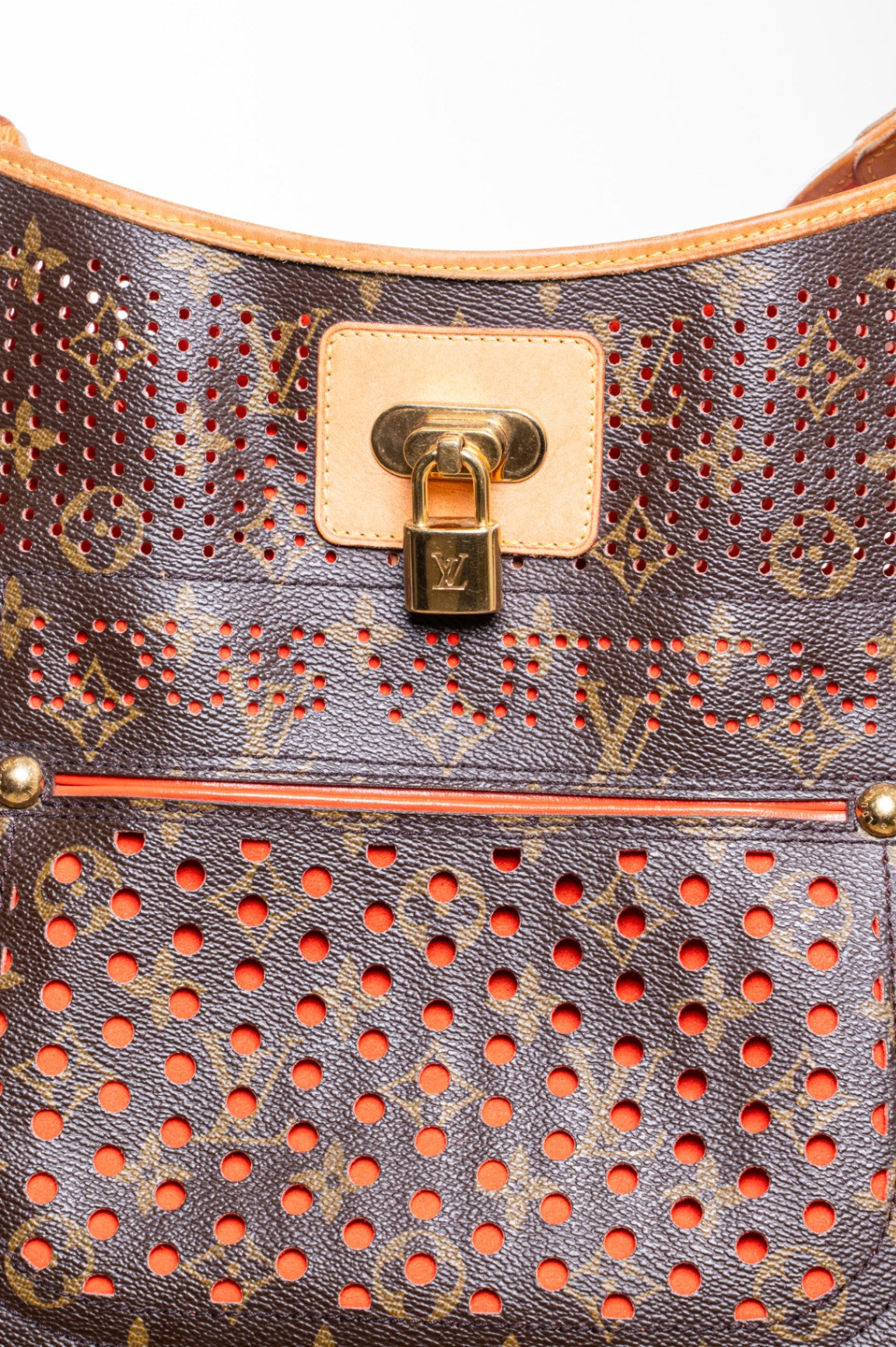 Monogram & Orange Musette Crossbody Bag