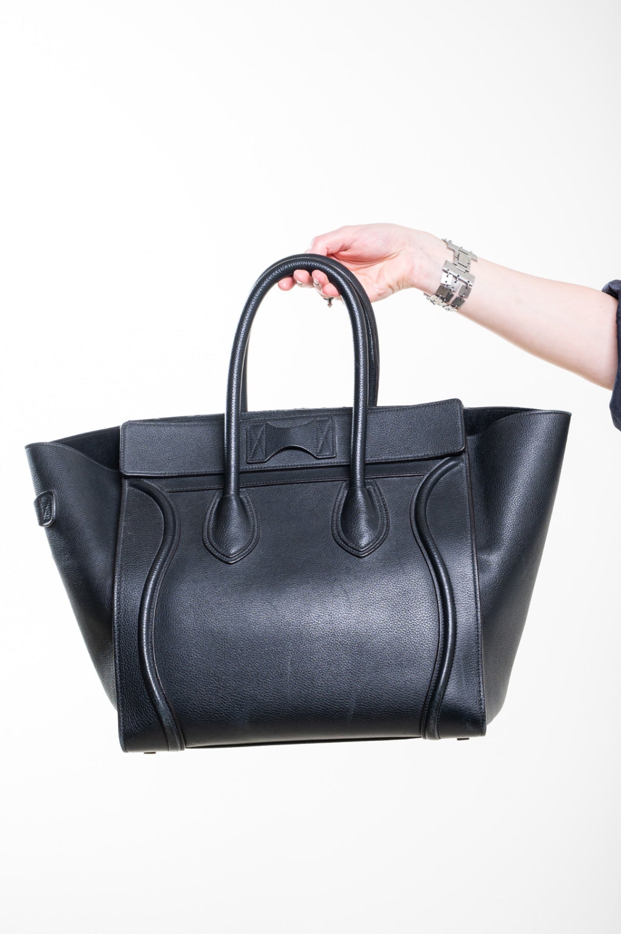 Black Mini Luggage Tote Bag