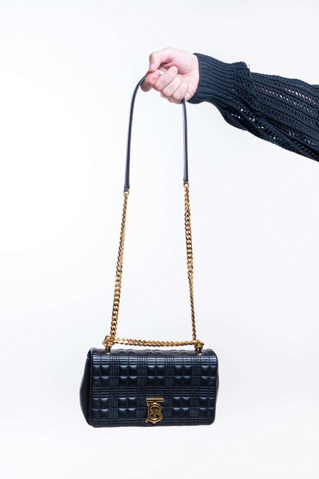 Black Small Lola Quilted Leather Shoulder Bag