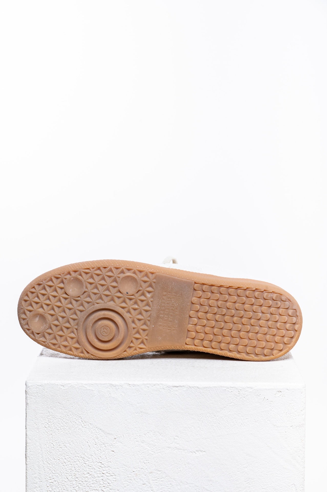 Beige Canvas Raw-Edge Trim Sneakers