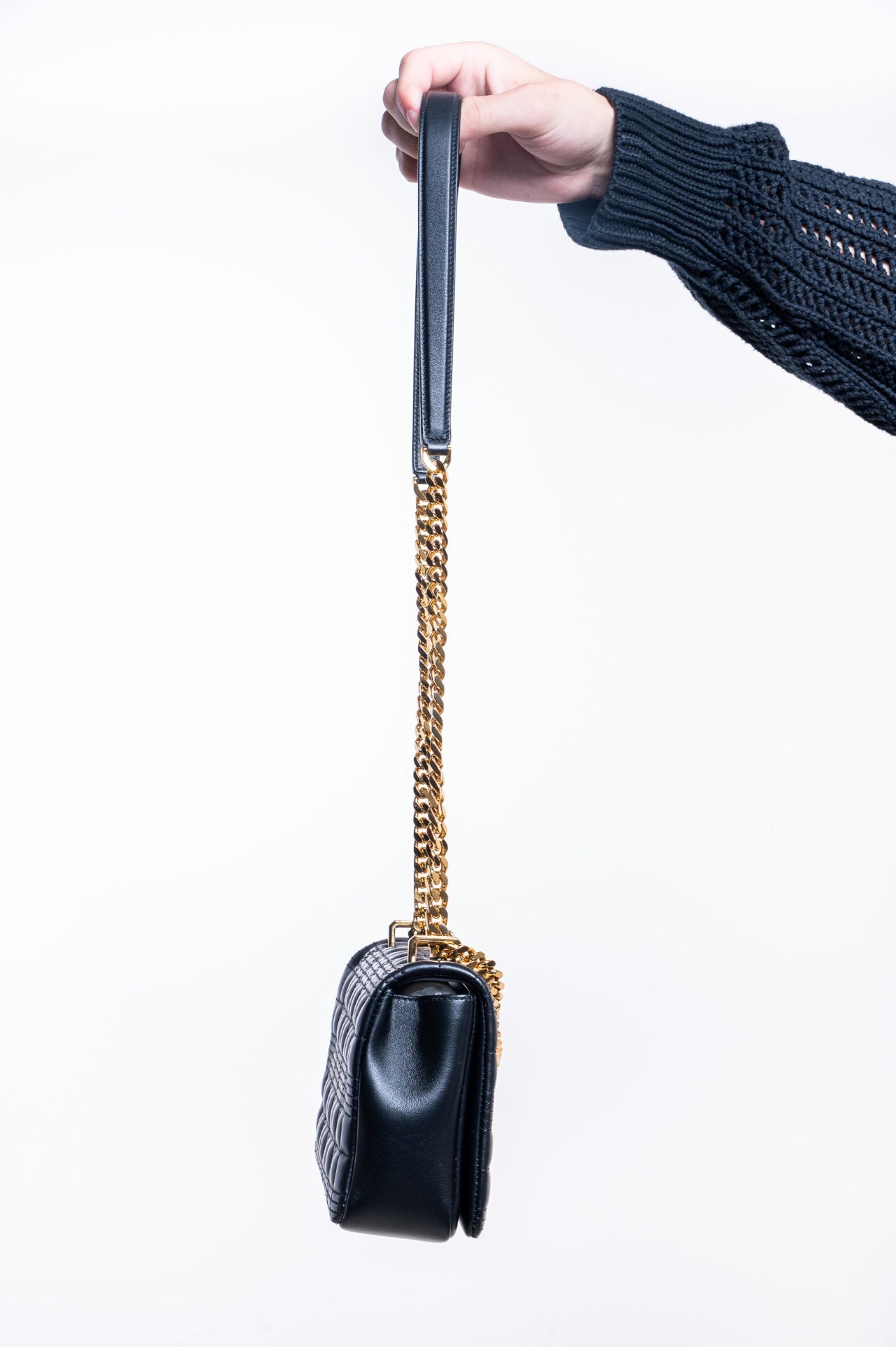 Black Small Lola Quilted Leather Shoulder Bag