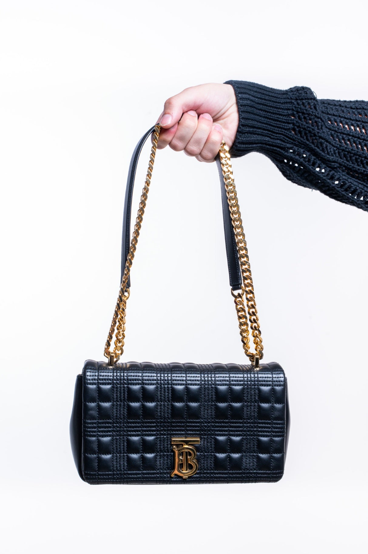 Black Small Lola Quilted Leather Shoulder Bag