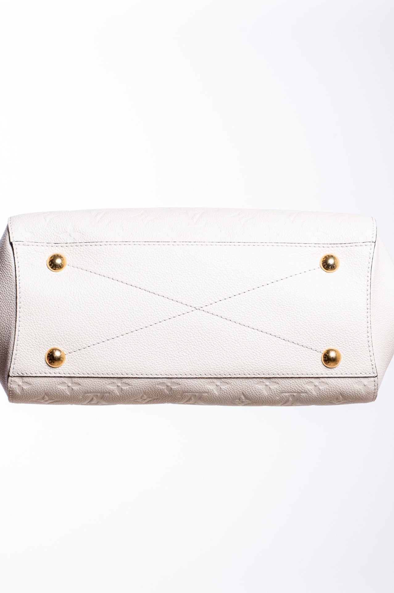 Creme Monogram Montaigne MM Top Handle Bag