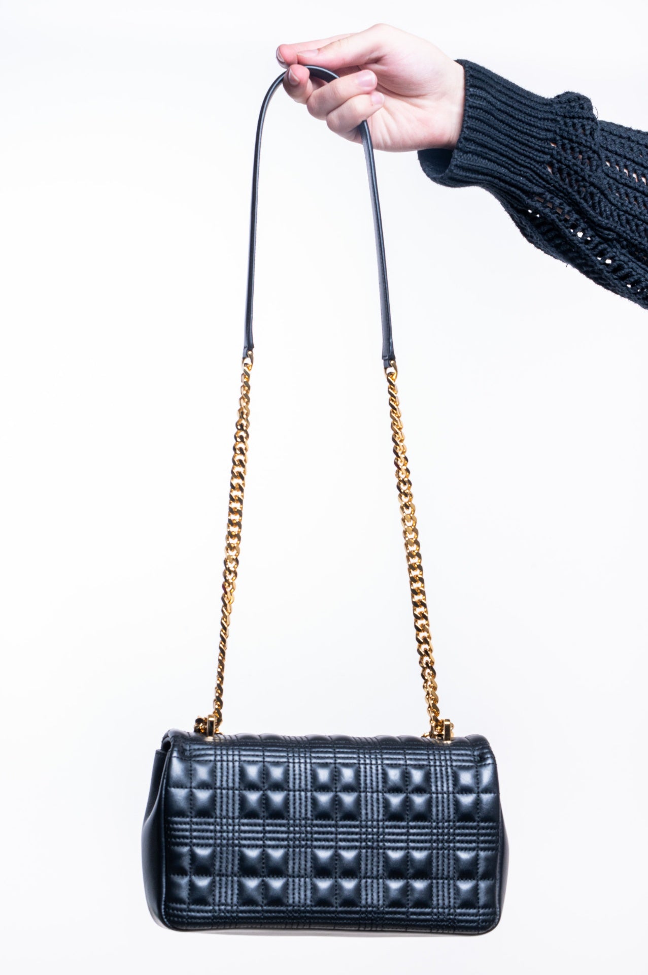 Black Small Lola Quilted Leather Shoulder Bag