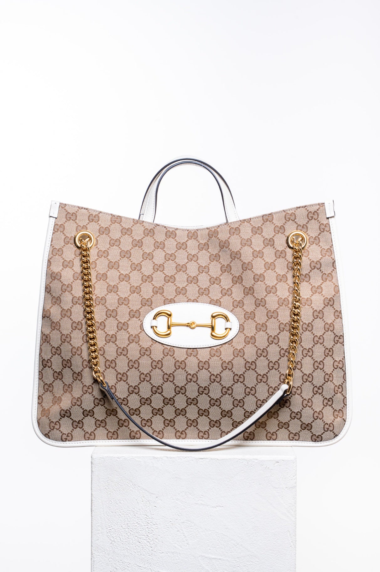 Ebony & Canvas Horsebit 1955 Shoulder Bag