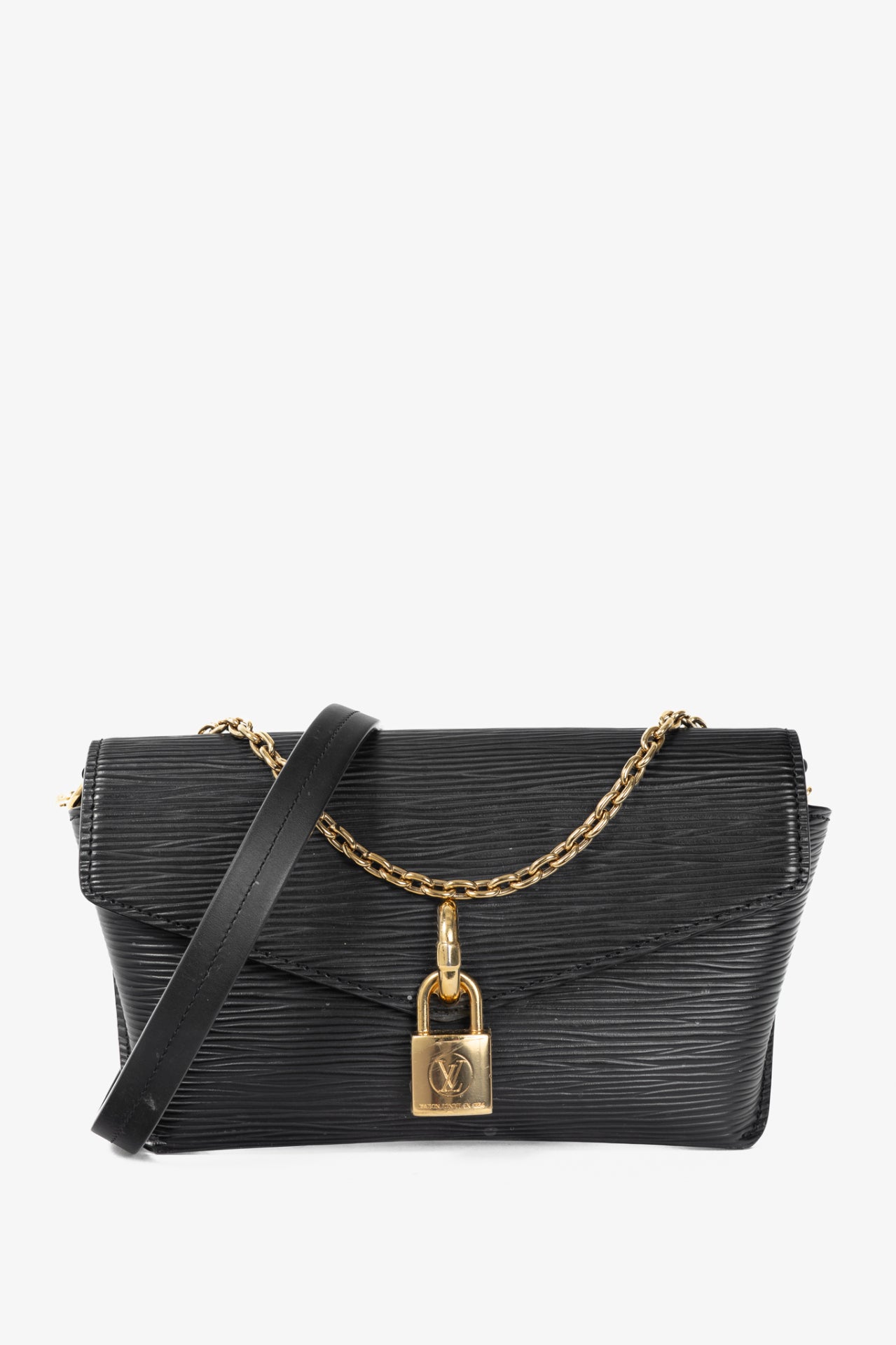 Louis Vuitton Padlock on Strap Black Epi Crossbody Belt Bag