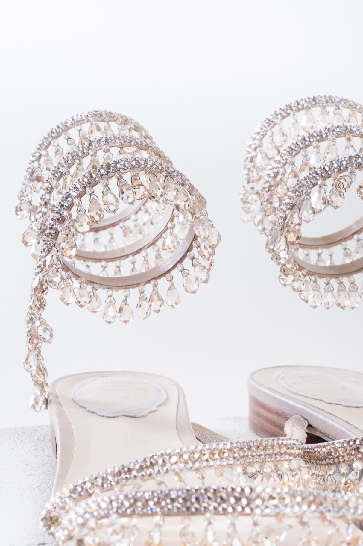 Champagne Chandelier Flat Sandal
