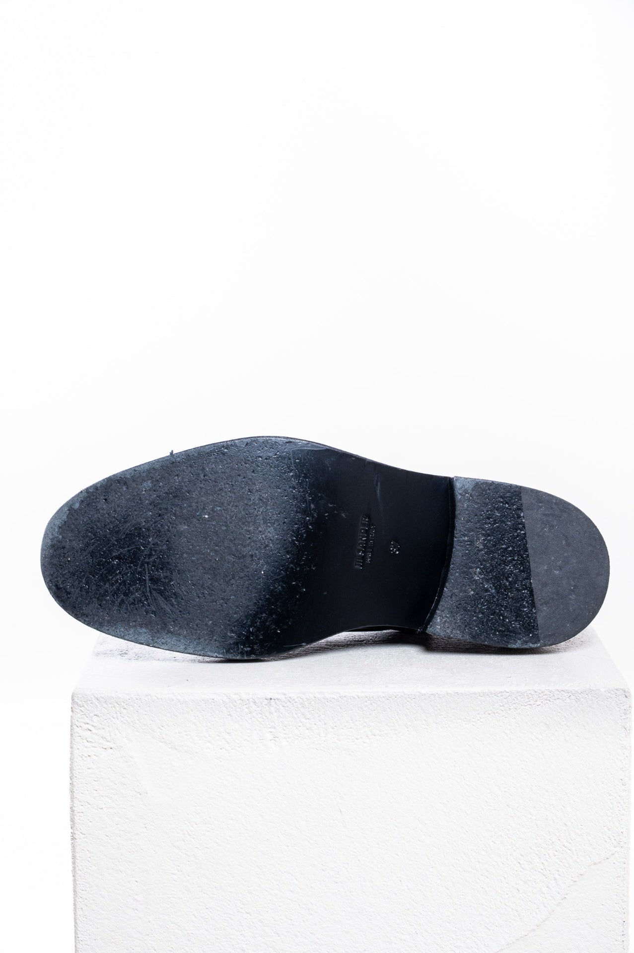 Black Anklet Leather Derby Shoes