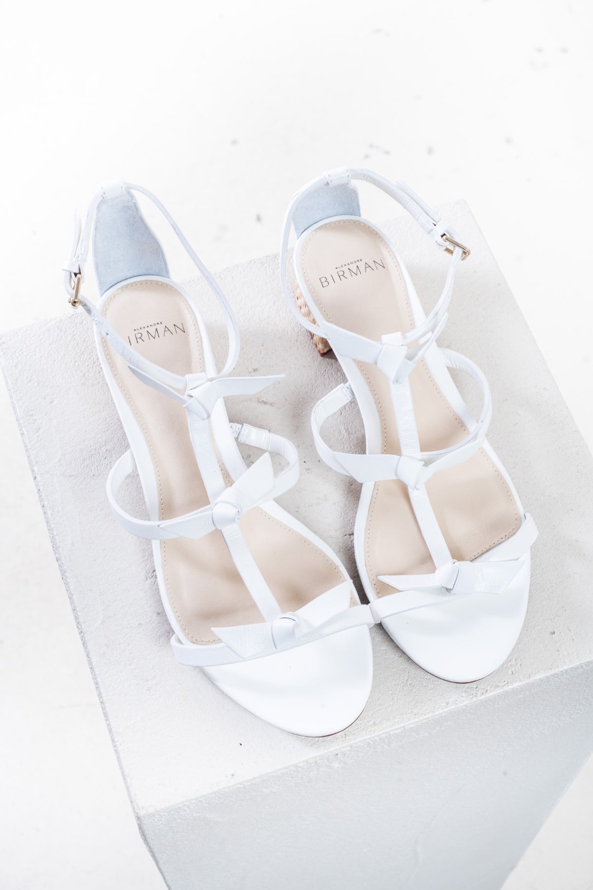 White Slim Lolita 30MM Leather Sandals