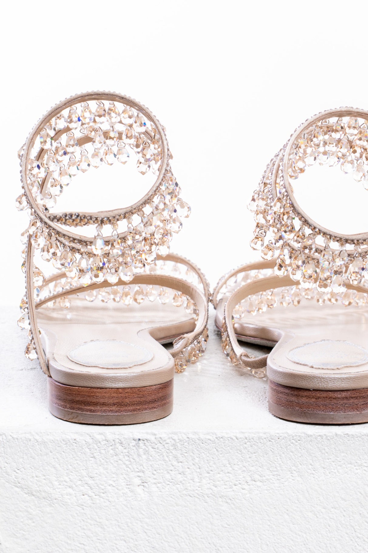 Champagne Chandelier Flat Sandal