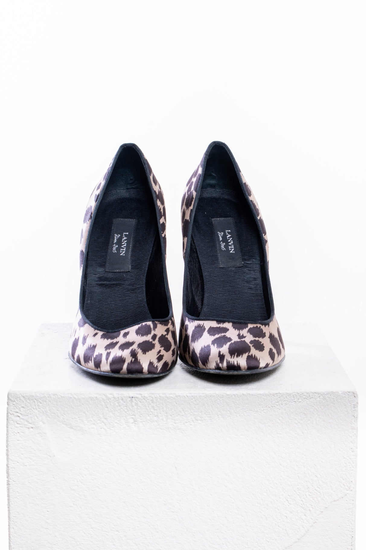 Leopard Satin Pumps