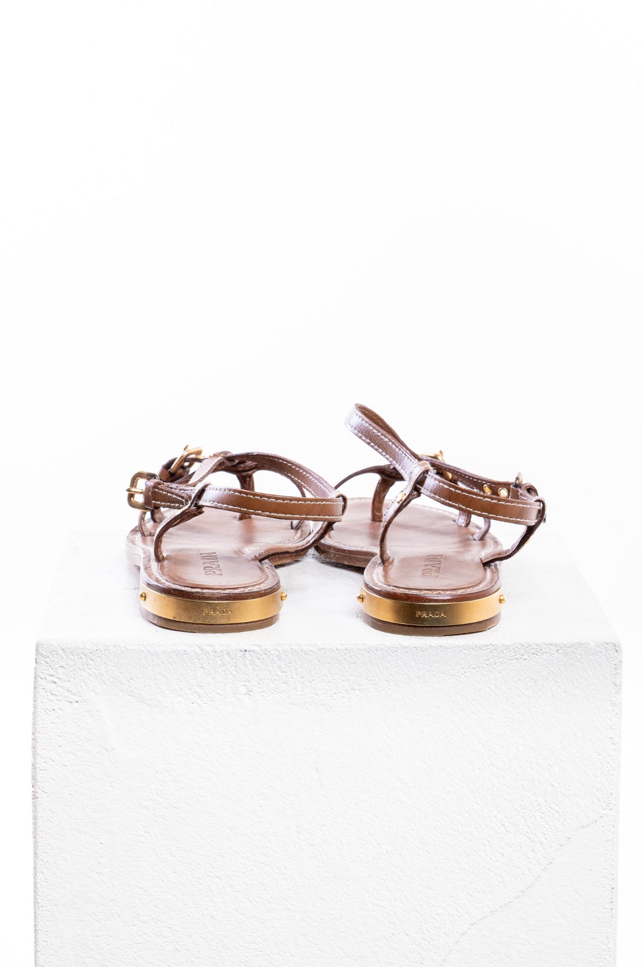 Brown Stappy Flat Sandal