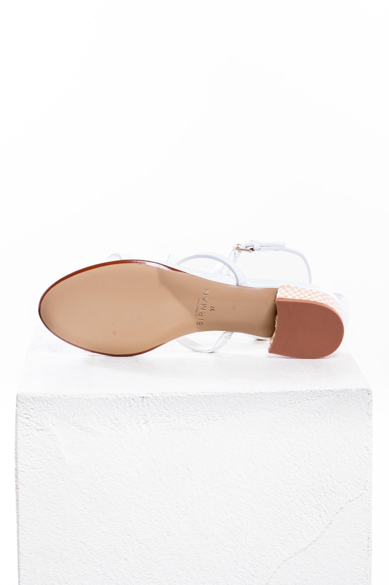 White Slim Lolita 30MM Leather Sandals