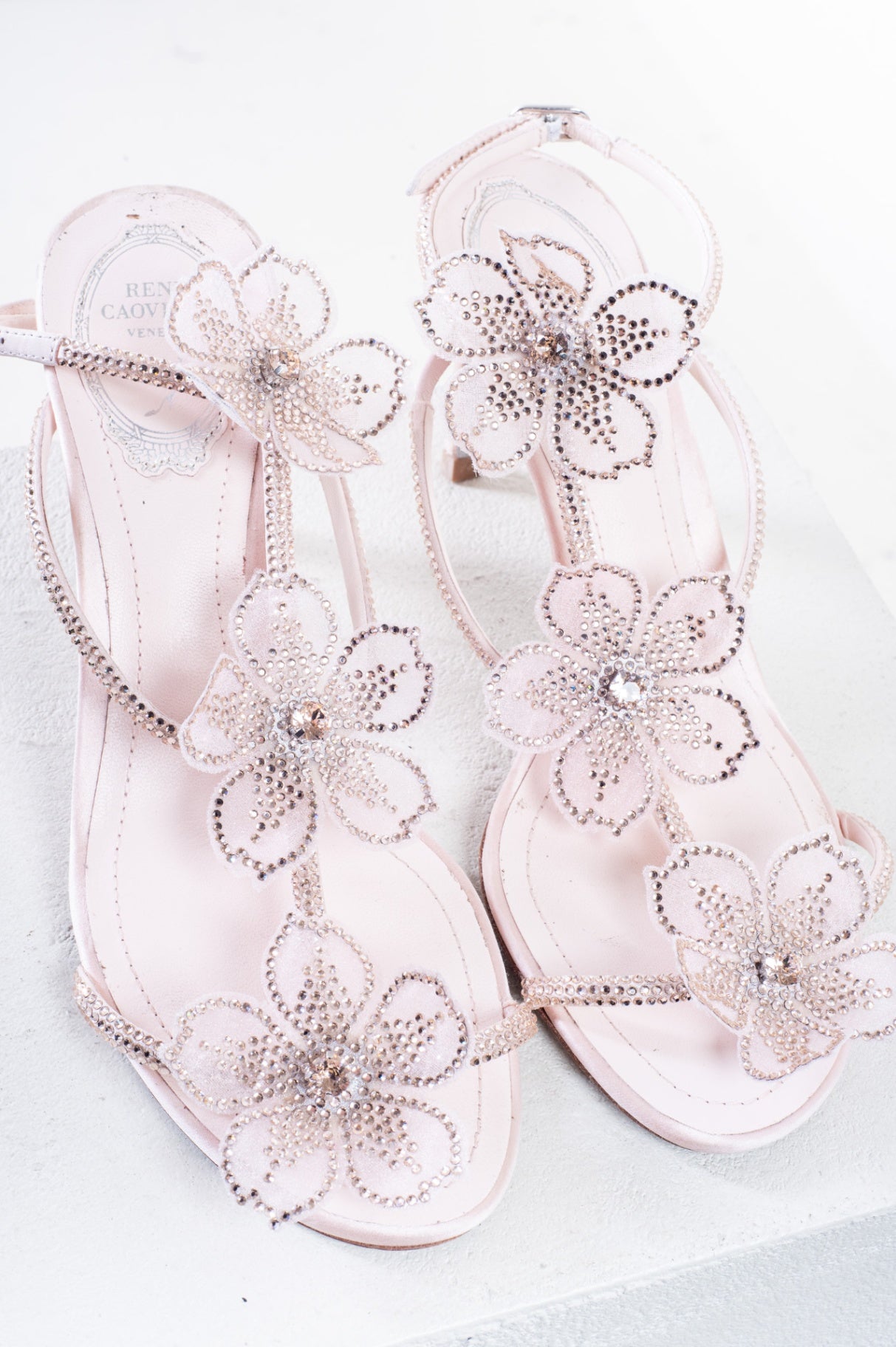 Pink Peach Flower 80mm Sandal