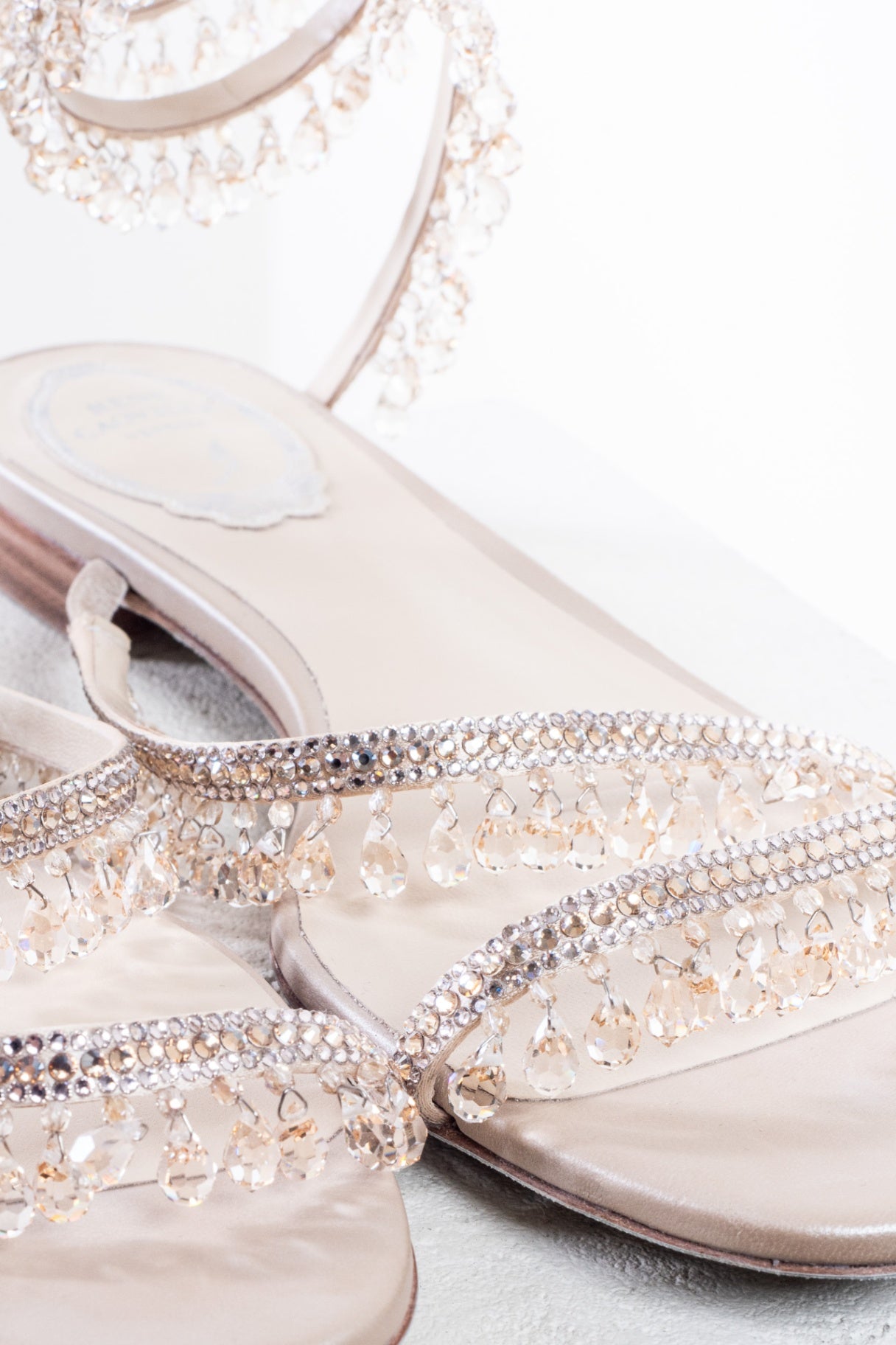 Champagne Chandelier Flat Sandal