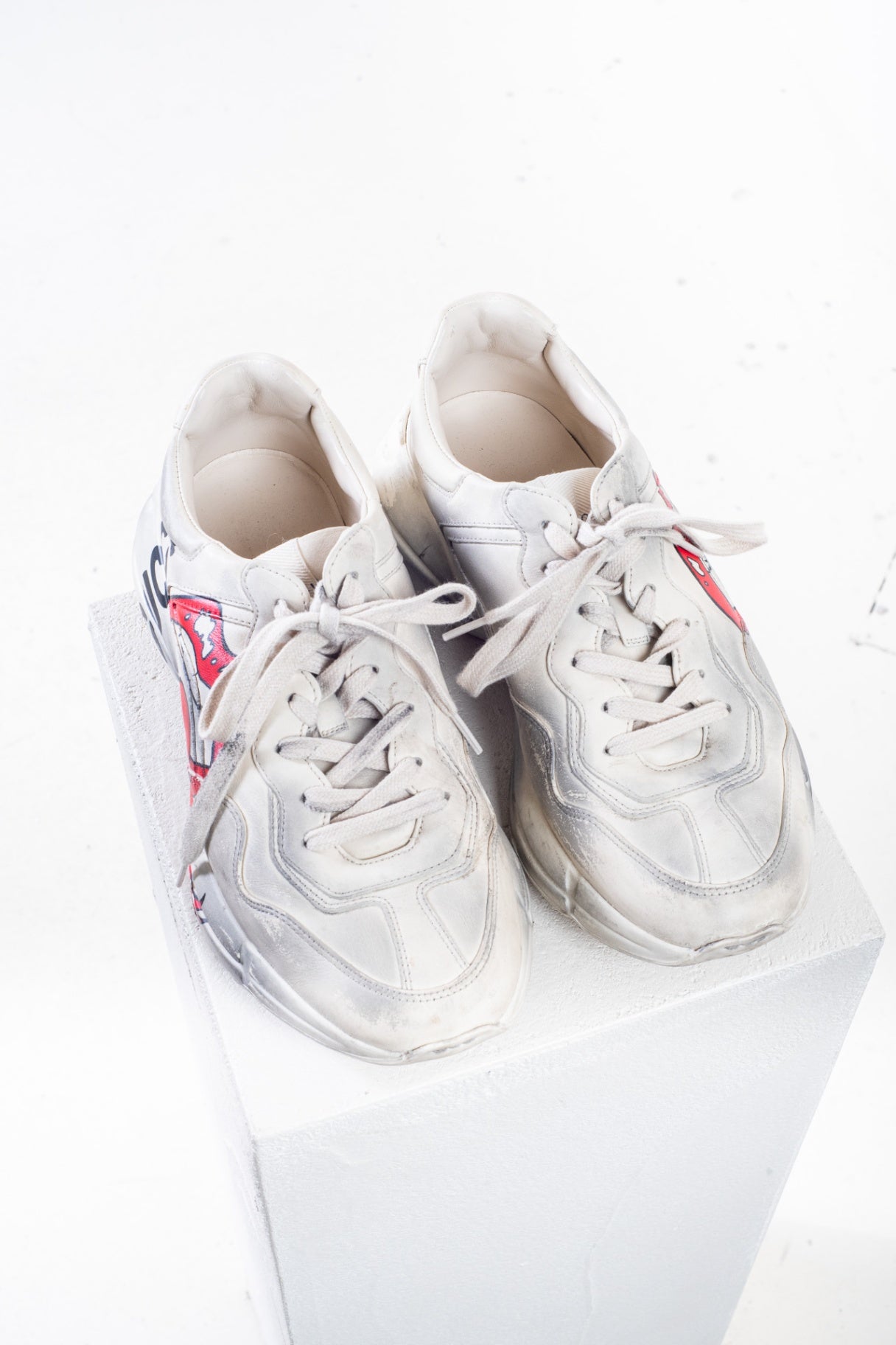 Rhyton Maxi Mouth Leather Sneakers