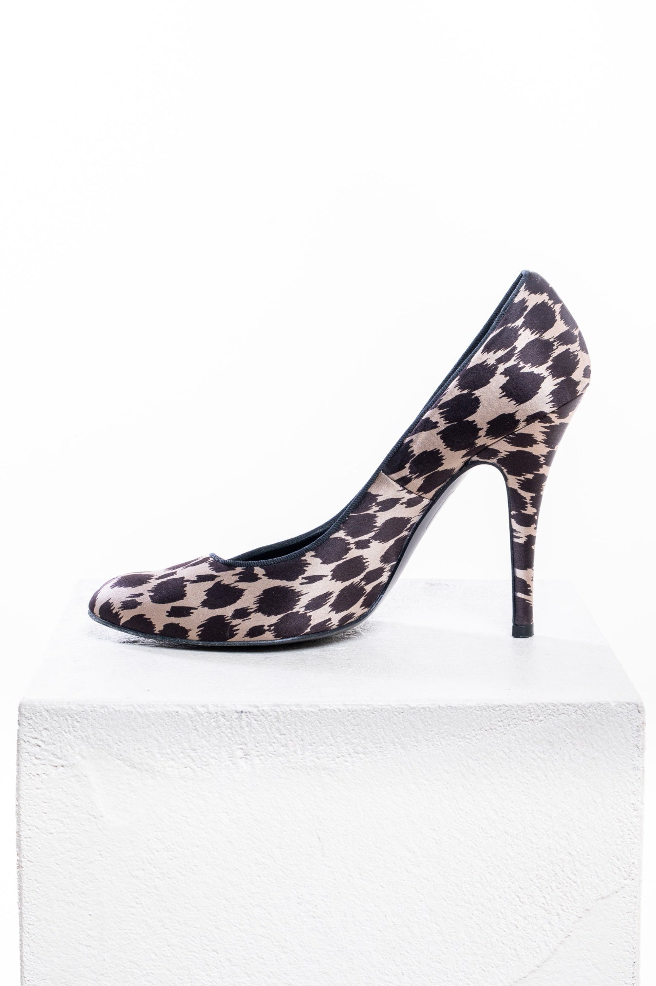 Leopard Satin Pumps