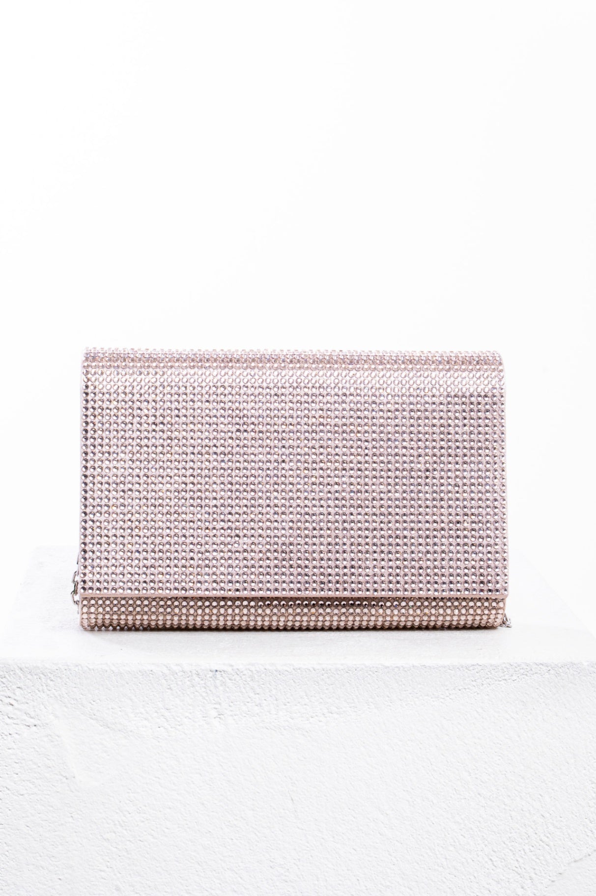Pink All-Over Crystal Clutch