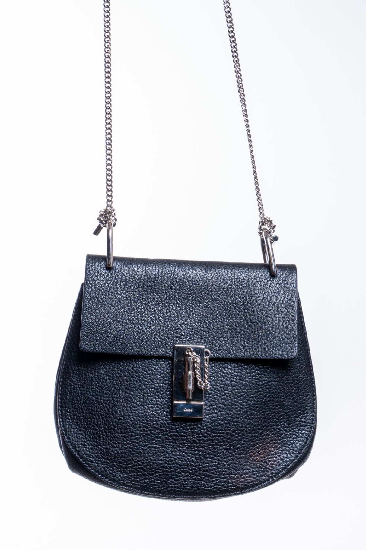 Black Drew Leather Crossbody