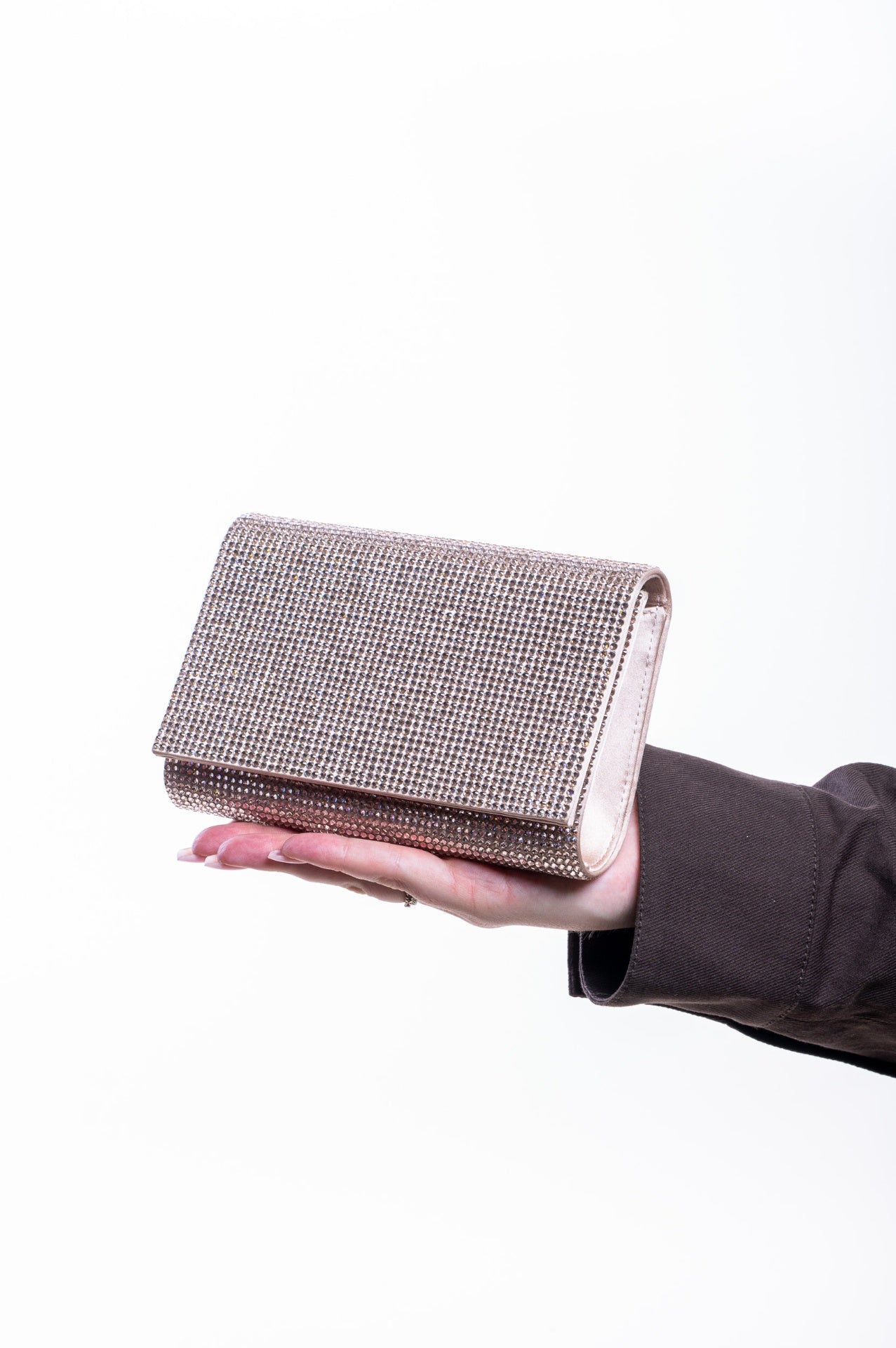 Pink All-Over Crystal Clutch