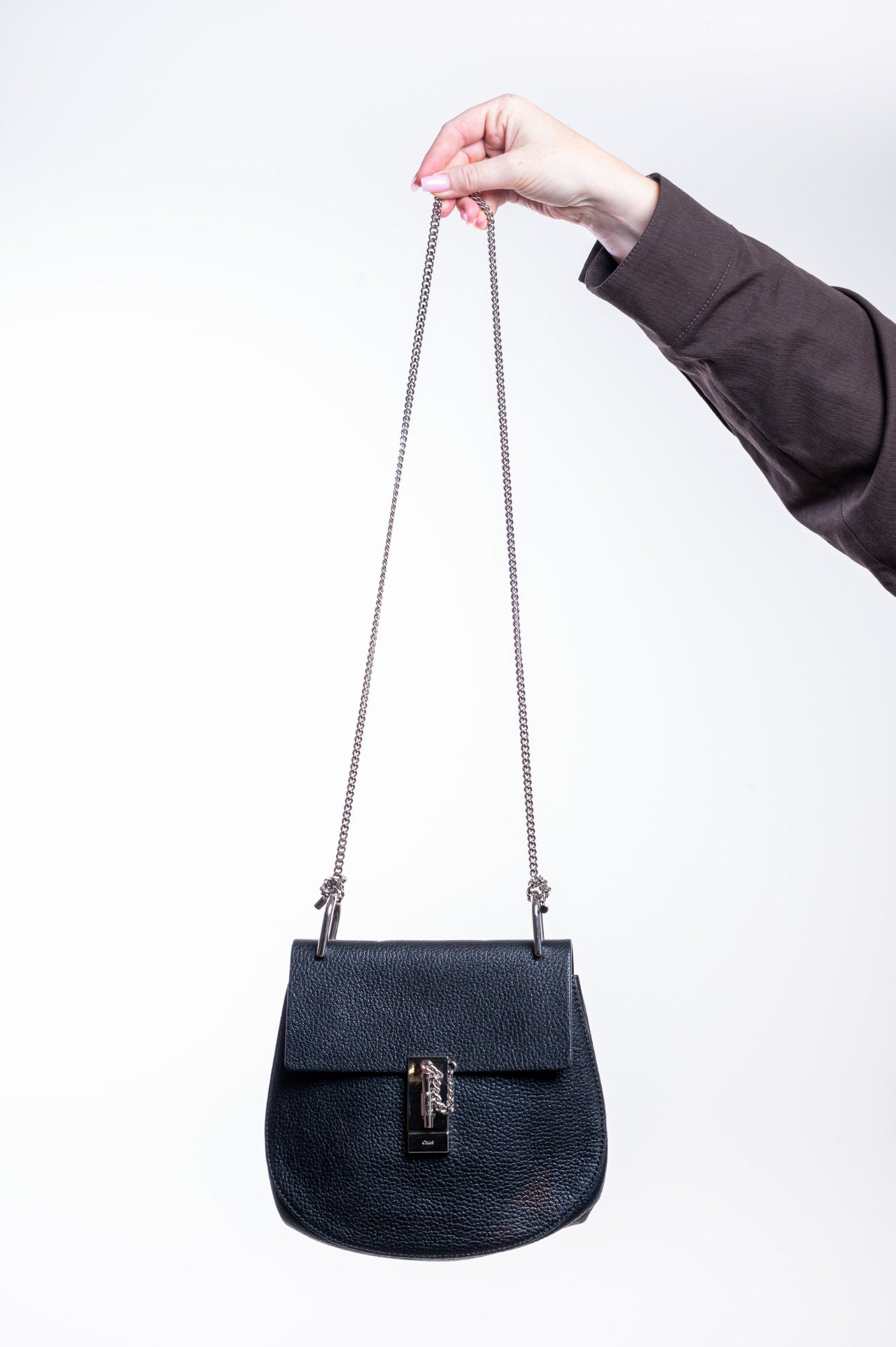 Black Drew Leather Crossbody