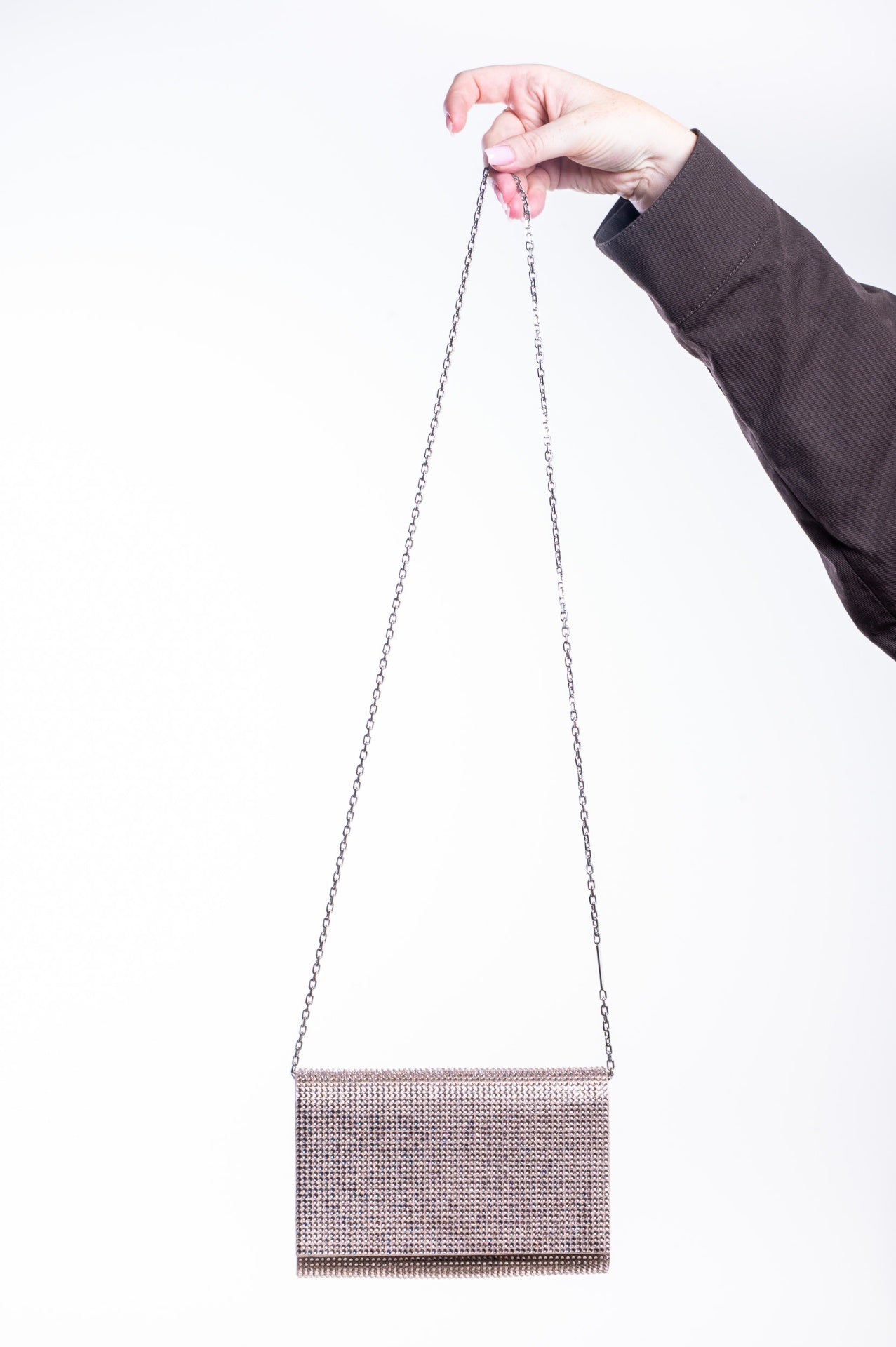 Pink All-Over Crystal Clutch
