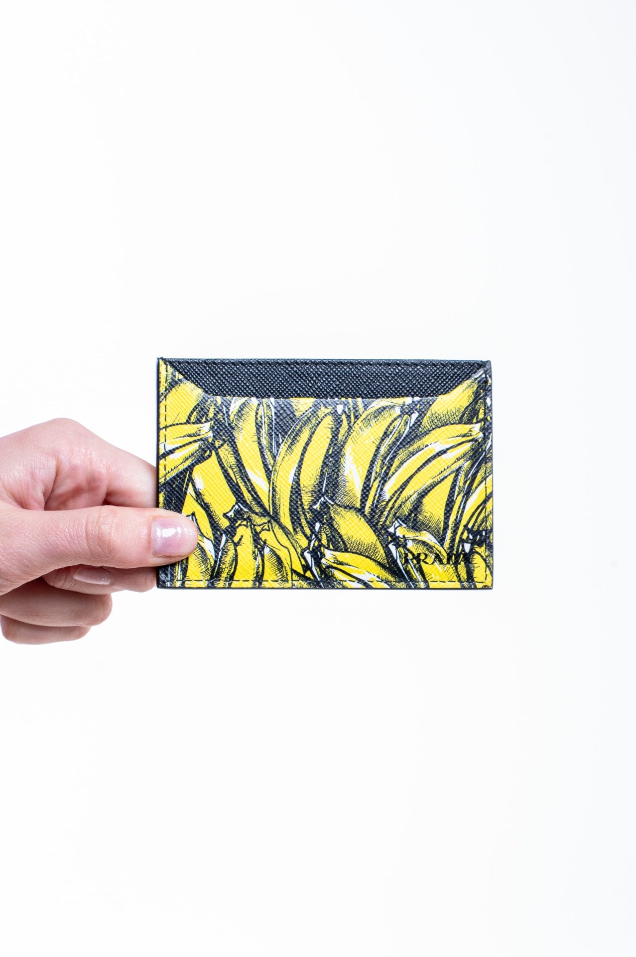 Banana Print Saffiano Cardholder