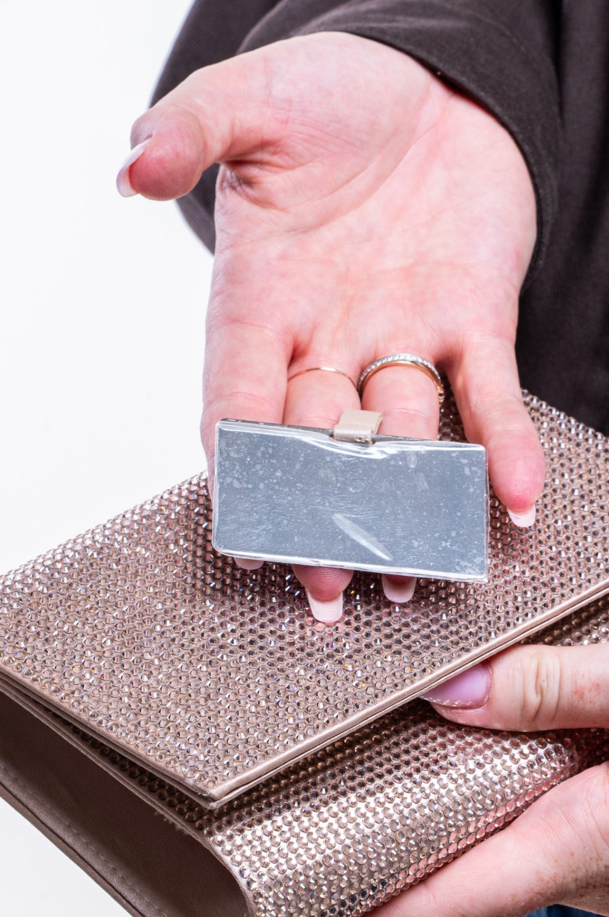 Pink All-Over Crystal Clutch