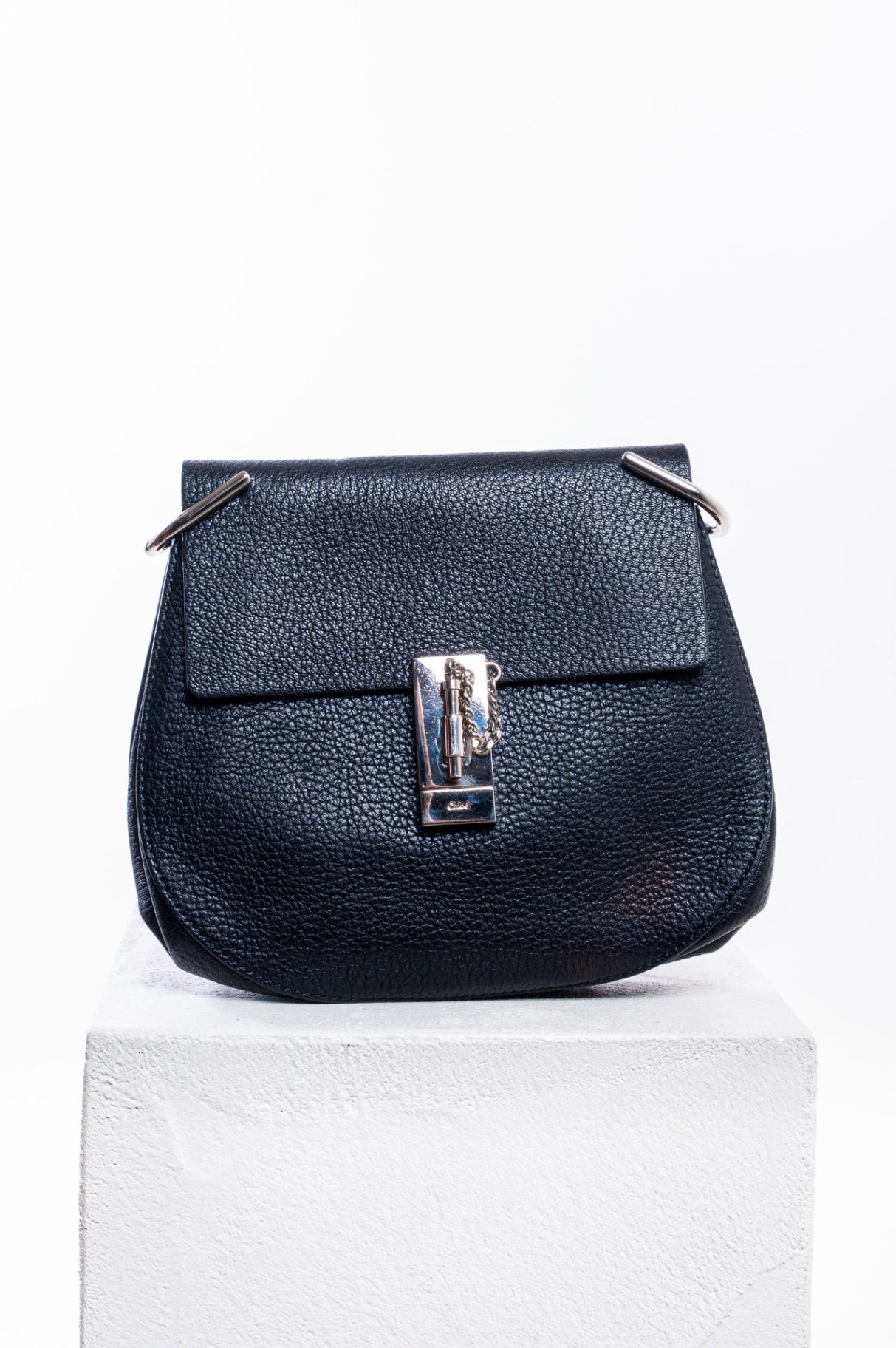 Black Drew Leather Crossbody