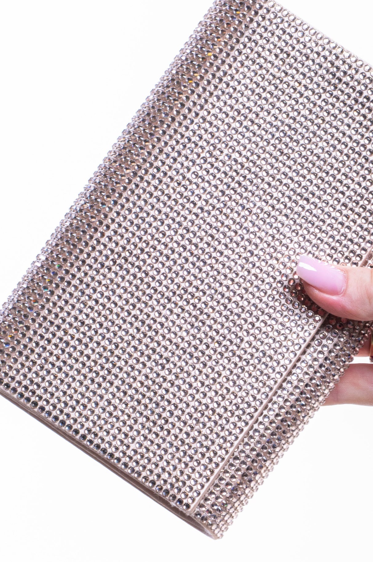 Pink All-Over Crystal Clutch