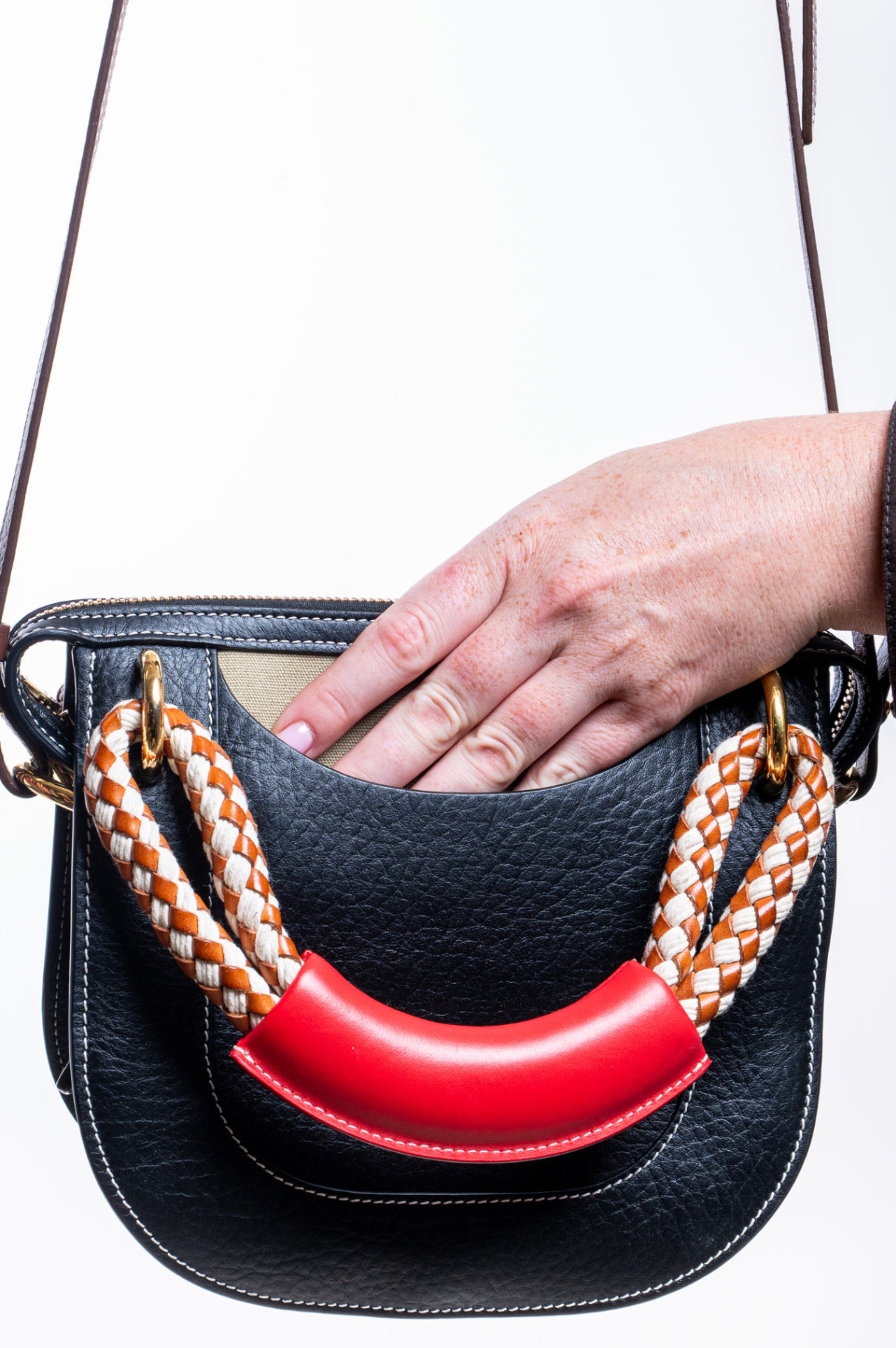 Leather and Canvas, Rope Handle Bag
