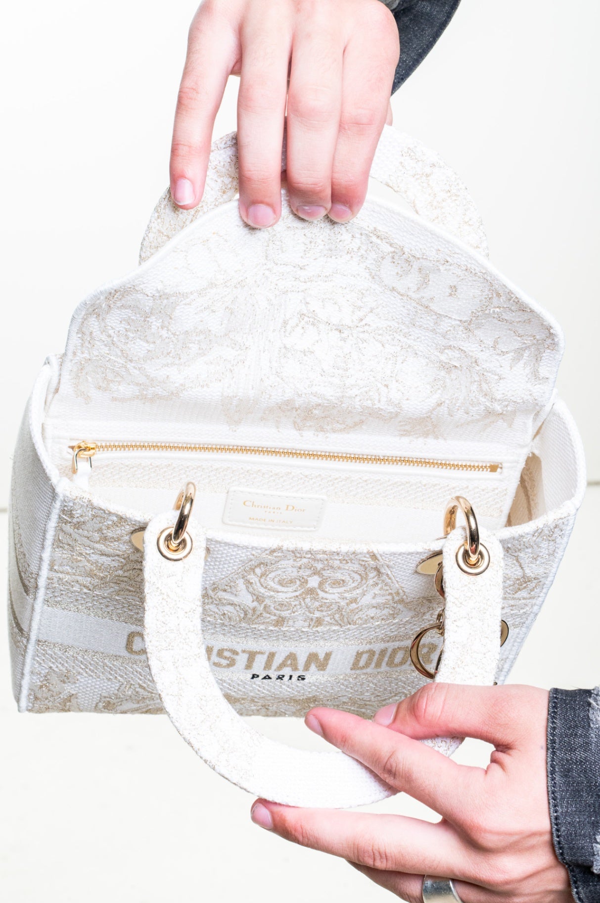 Light Gold/Cream Lady D-Lite bag