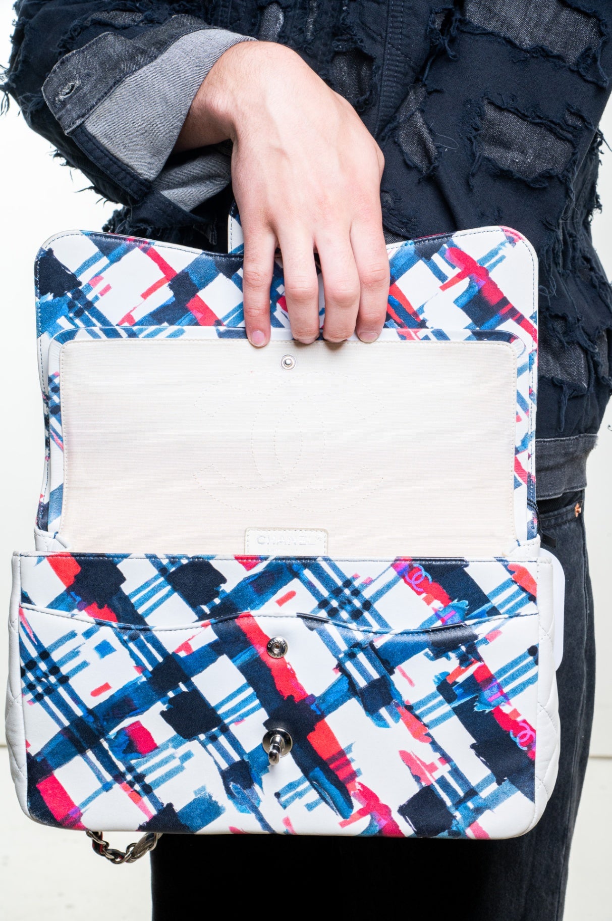 Multicolour Airlines Classic Medium Double Flap Bag