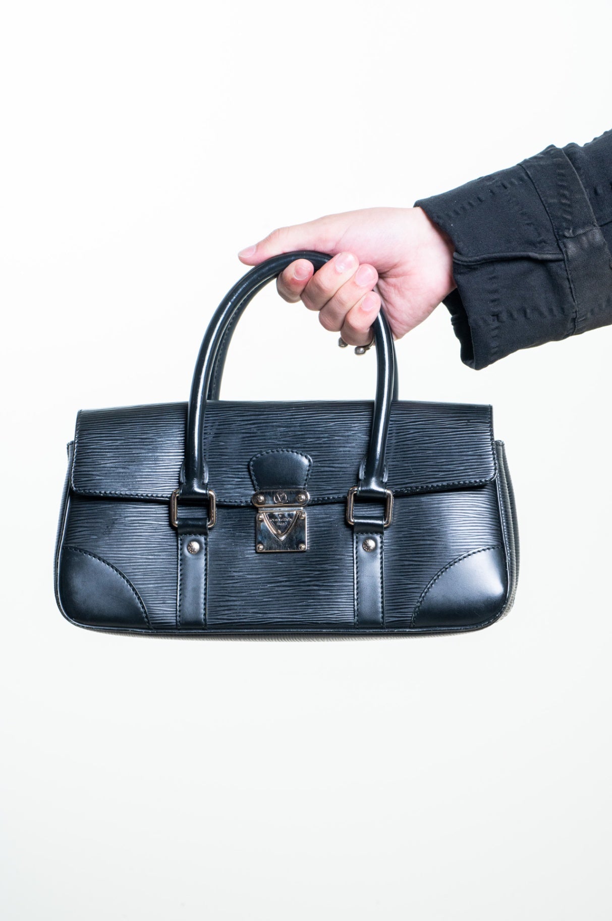 Black Epi Leather Segur PM Handbag