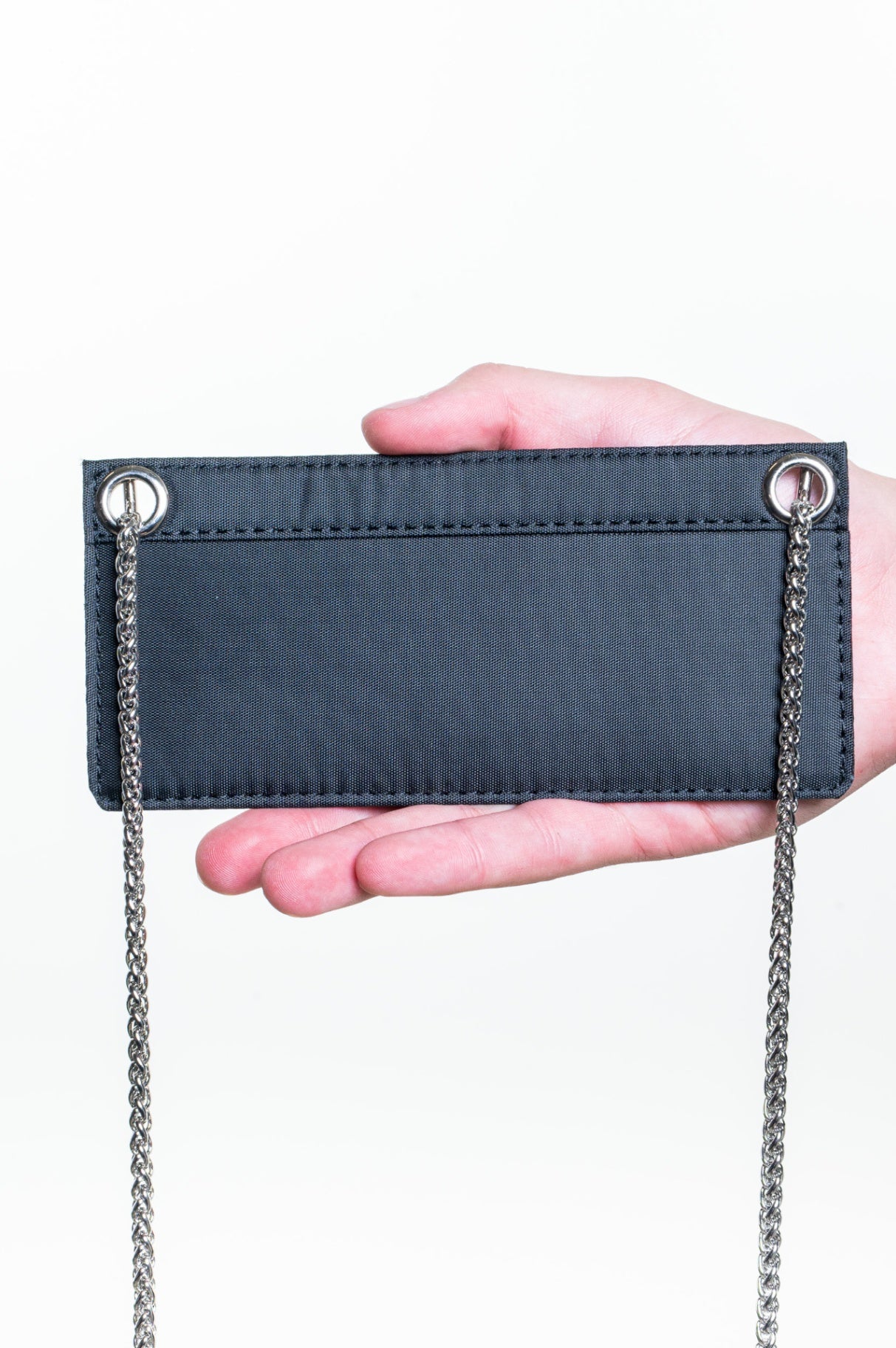 Bleu Chevre Mysore Leather Palladium Kelly Wallet